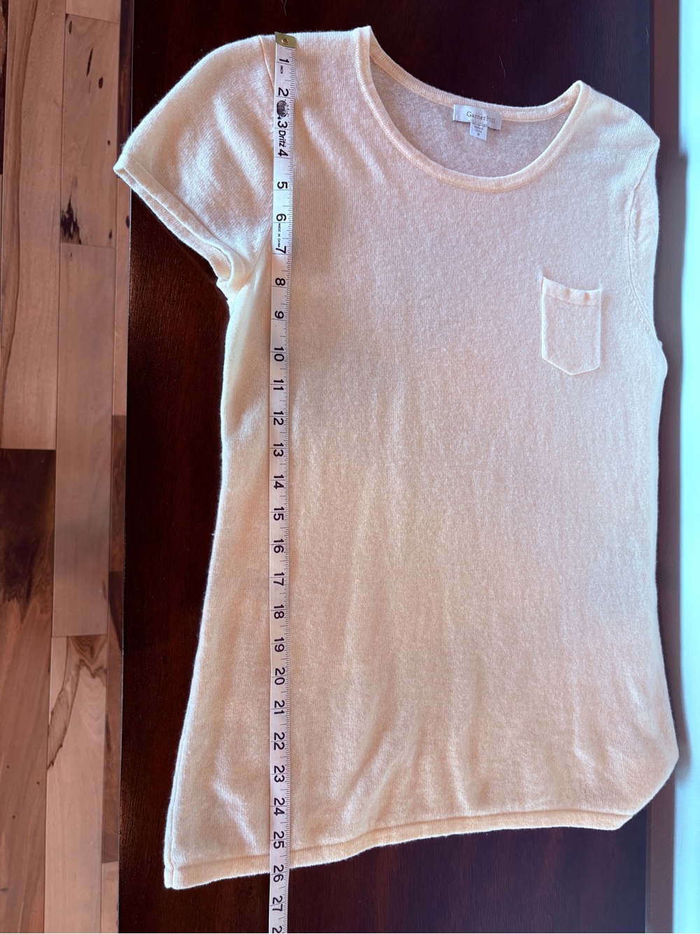 EUC Garnet Hill Cashmere Pocket Tee, sz M - Picture 8 of 8